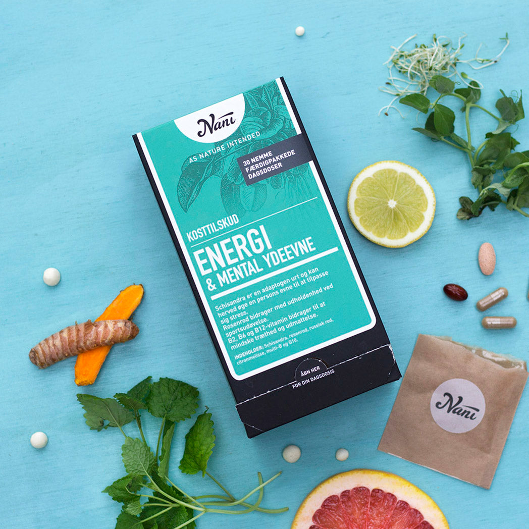 Nani Energi/mental Ydeevne Kurpakke | 30 br fra Nani på Mecindo.dk