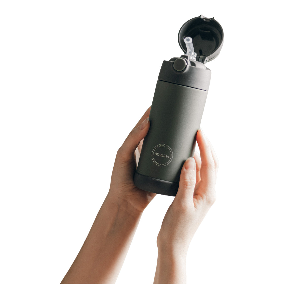 AYA&IDA Kids Straw Bottle (350 ml) | Tropical Green fra AYA&IDA på Mecindo.dk