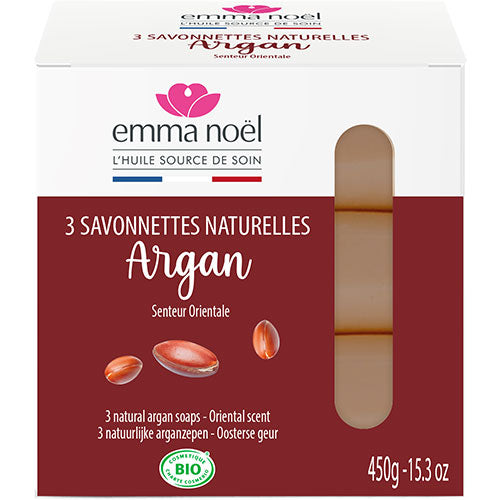Emma Noël Argan Sæbe 3x150 Gr. | 450 gr fra Emma Noël på Mecindo.dk