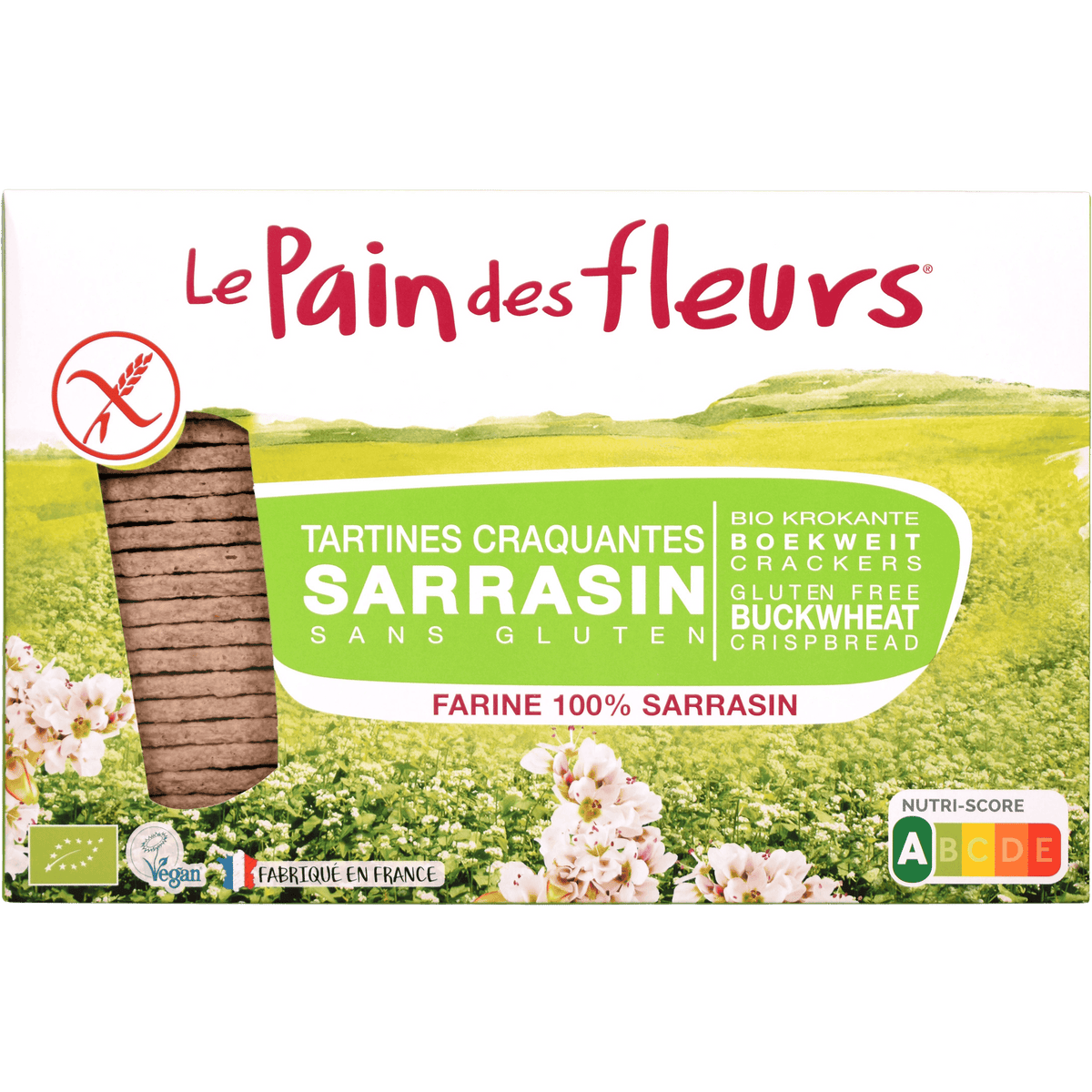 Le pain des fleurs Knækbrød Boghvede Glutenfri Økologisk | 300 g