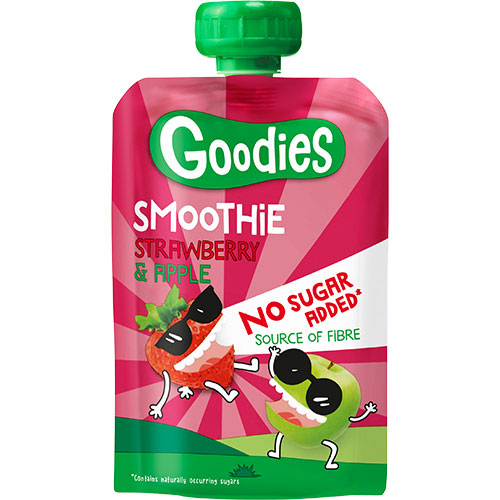 Goodies Strawberry & Apple Smoothie | 100 gr fra Goodies på Mecindo.dk