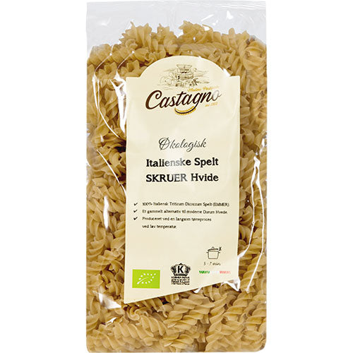 Castagno Spelt Skruer Hvide Økologisk | 500 gr fra Castagno på Mecindo.dk