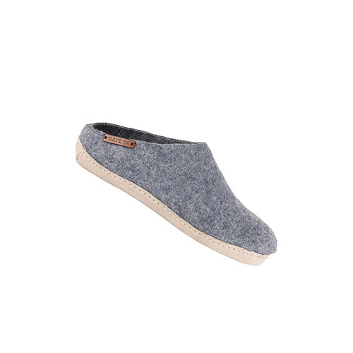 SHU`S hjemmesko med laeder sål Demin 46 fra SHUS på Mecindo.dk