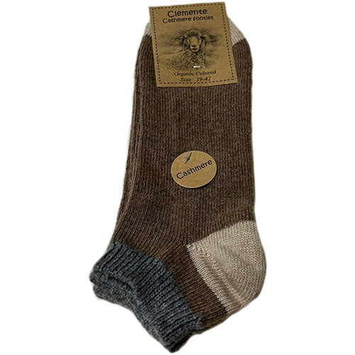 Strømper Mellemgrå/camel | Str. 39/42 fra Clemente på Mecindo.dk