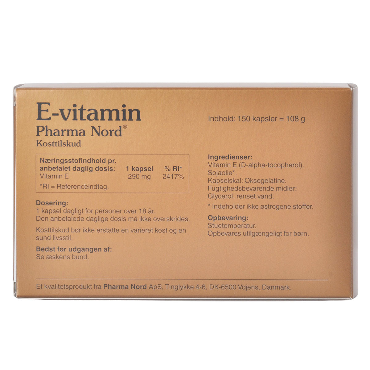 Pharma Nord E-vitamin | 150 kapsler fra Pharma Nord på Mecindo.dk