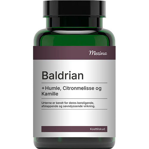 Mezina Baldrian + Humle, Citronmelisse og Kamille | 120 KAP fra Mezina på Mecindo.dk