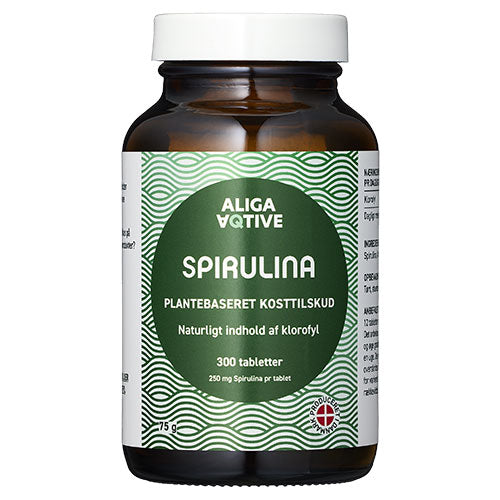 ALIGA AQTIVE Spirulina | 300 Tabl. fra ALIGA AQTIVE på Mecindo.dk