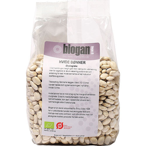 Biogan Økologiske Hvide Bønner | 750 gr fra Biogan på Mecindo.dk