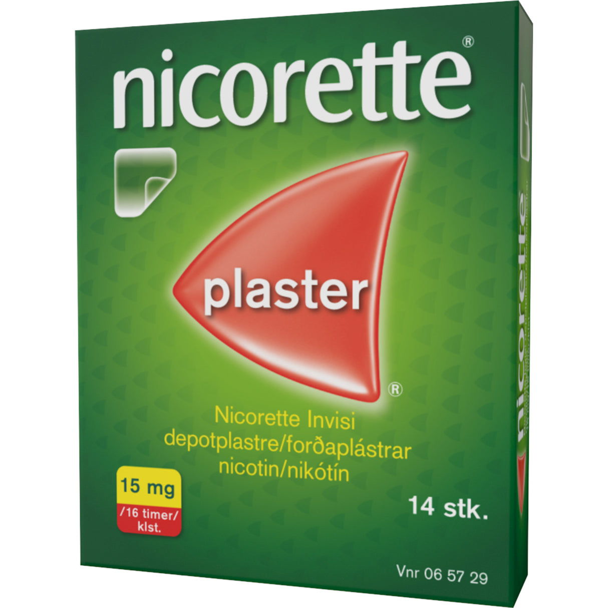 Nicorette Invisi Depotplastre 15 mg fra Nicorette på Mecindo.dk