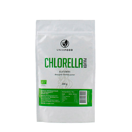 Unikfood Chlorella Pulver Økologisk | 200 gr fra Unikfood på Mecindo.dk