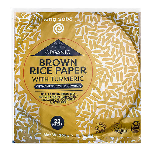 King Soba Rispapir Fuldkorn M. Gurkemeje Økologisk | 200 gr fra King Soba på Mecindo.dk