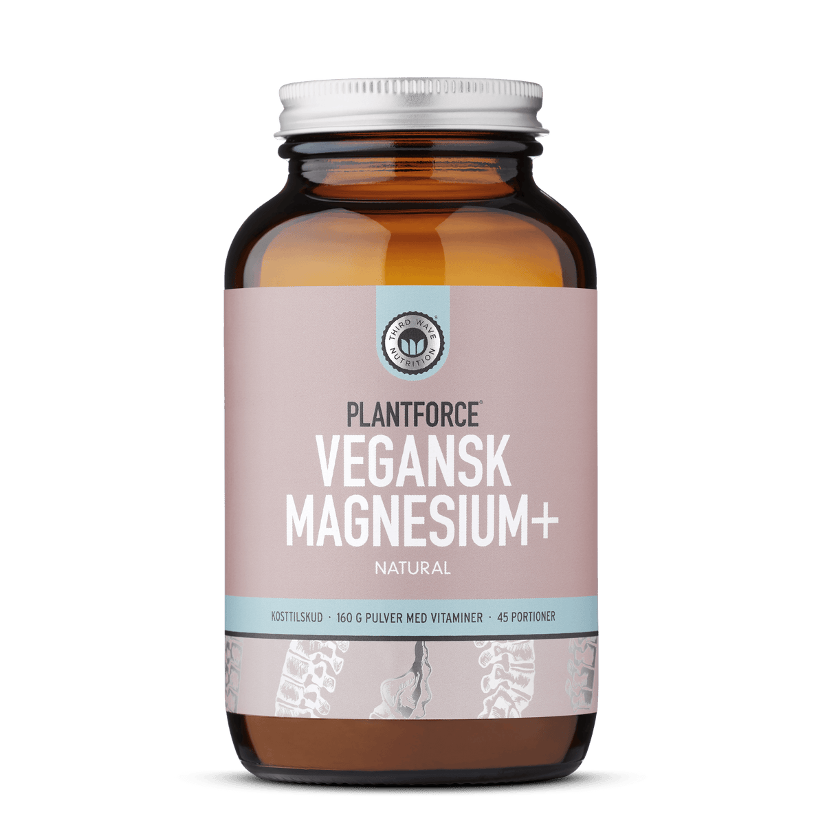 Plantforce Vegansk Magnesium + Natural | 160 g fra Plantforce på Mecindo.dk