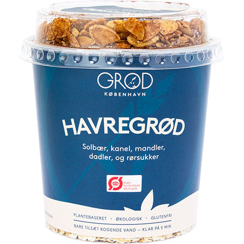 GRØD Havregrød m. solbær, kanel, mandler, dadler Økologisk & rørsukker | 70 gr fra GRØD på Mecindo.dk