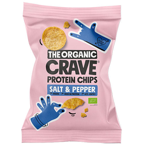 The Organic Crave Veganske Protein Chips M. Salt & Pepper Økologisk | 75 gr fra The Organic Crave på Mecindo.dk