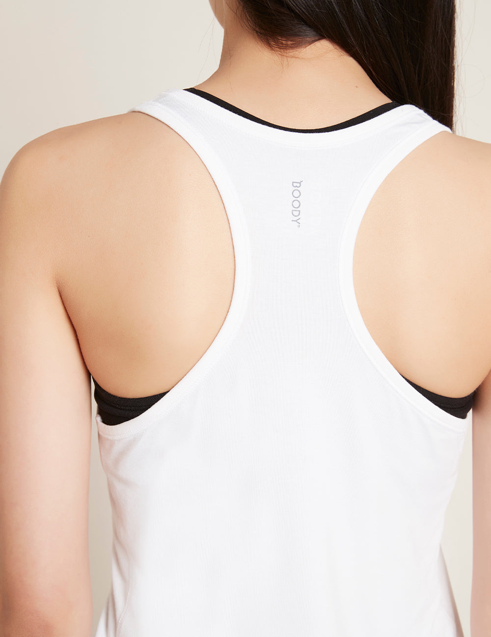 Boody Racerback Tank Top Active Hvid | Str. L fra Boody på Mecindo.dk