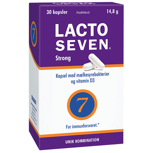 LactoSeven Strong | 30 kapsler fra LactoSeven på Mecindo.dk