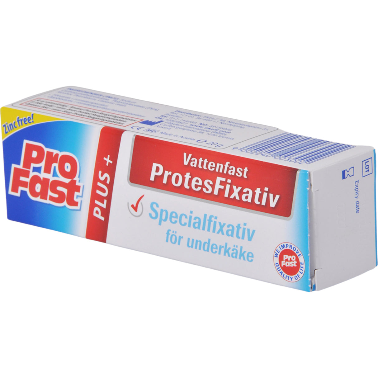 Profast Plus Specialfixativ Proteselim | 34 gr fra Profast på Mecindo.dk