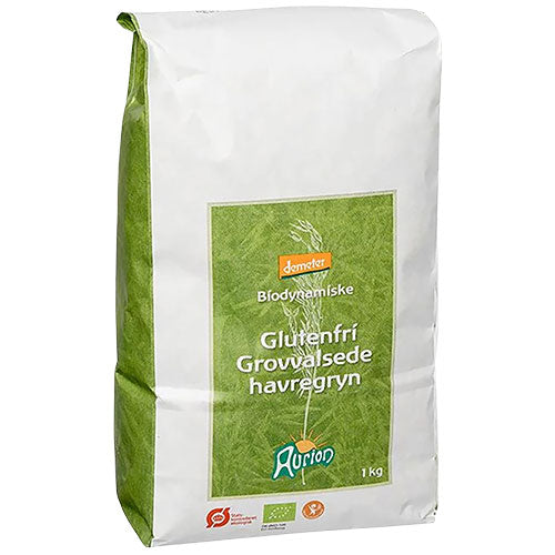 Aurion Glutenfri Havregryn, Grove Økologisk Demeter | 1 kg fra Aurion på Mecindo.dk