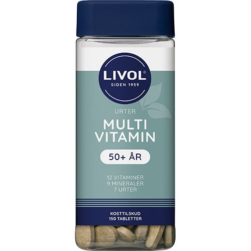 Livol Multivitamin M.urter 50+ | 150 Tabl. fra Livol på Mecindo.dk