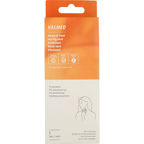 Valmed Strep A Test (Halsbetændelse) fra Valmed på Mecindo.dk