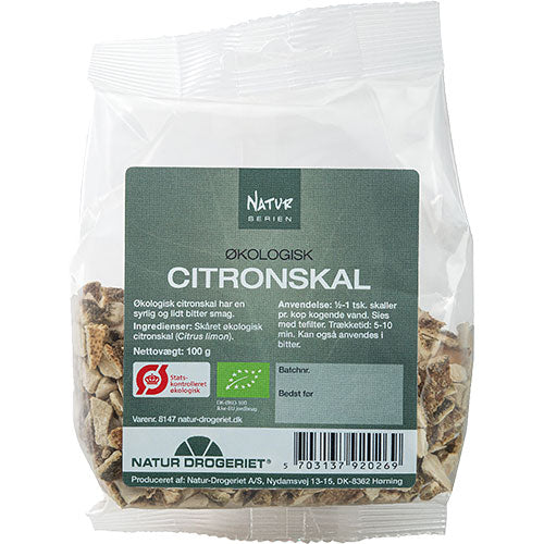 Natur-Drogeriet Citronskal Tørret Økologisk | 100 gr fra Natur-Drogeriet på Mecindo.dk