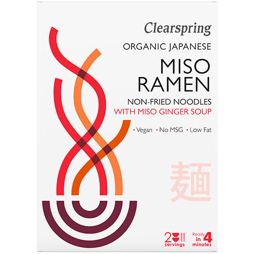 Clearspring Ramen Nudler M. Miso- & Ingefærsuppe Økologisk fra Clearspring på Mecindo.dk