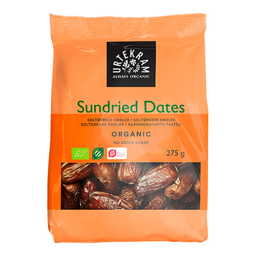 Urtekram Soltørrede Dadler Økologisk | 275 gr fra Urtekram på Mecindo.dk