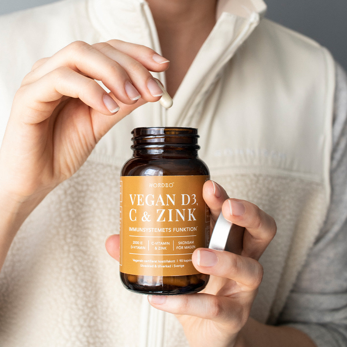 NORDBO Vegan D3, C & Zink | 90 kapsler fra NORDBO på Mecindo.dk