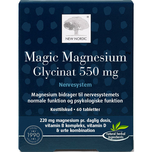 New Nordic Magic Magnesium Glycinat | 60 Tabl. fra New Nordic på Mecindo.dk