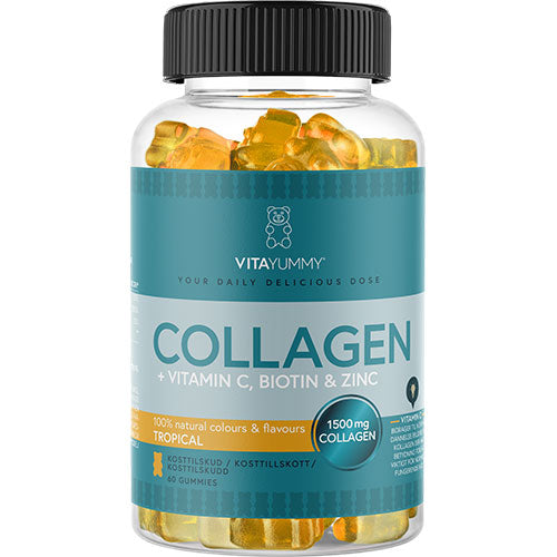 VitaYummy Collagen Tropical | 60 vingummier fra VitaYummy på Mecindo.dk