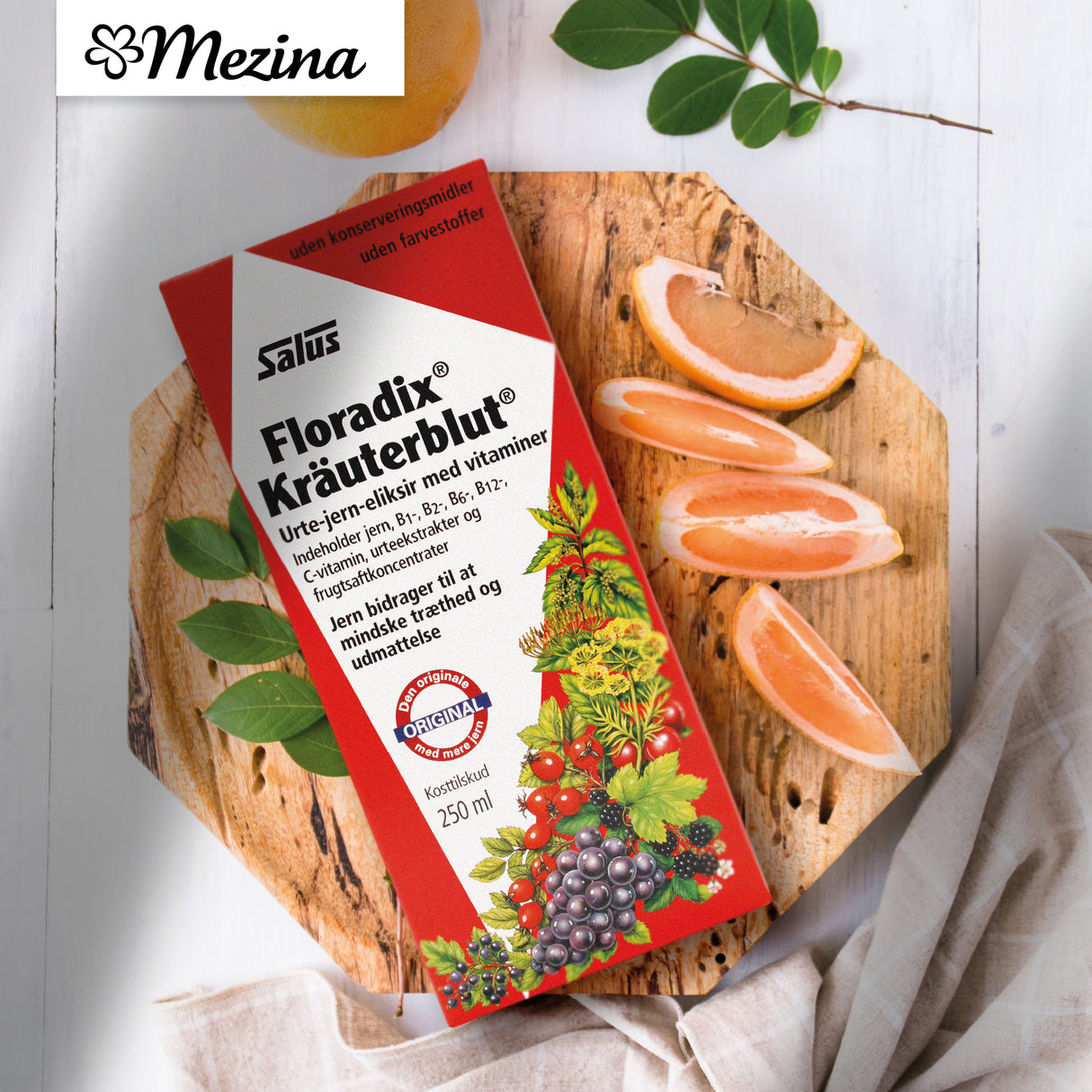 Salus Floradix Kräuterblut Urte-jern Mikstur | 250 ml fra Salus på Mecindo.dk