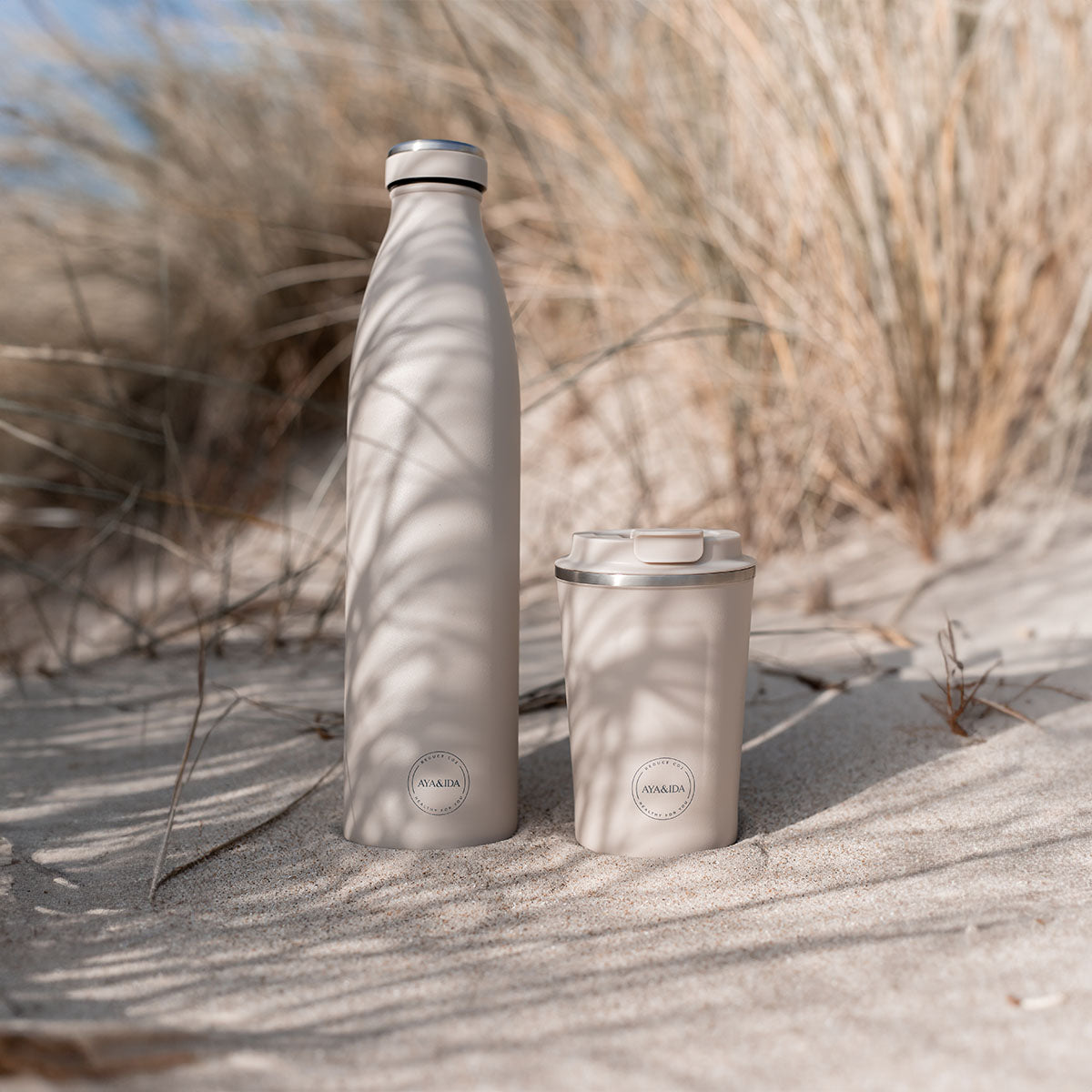 AYA&IDA Drinking Bottle 750ml | Cream Beige fra AYA&IDA på Mecindo.dk