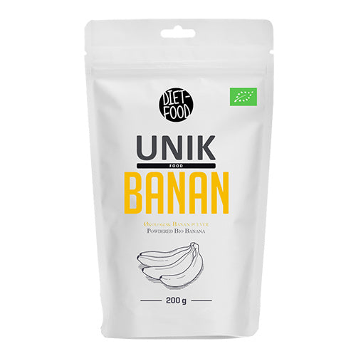 Diet-food Banan Pulver Økologisk | 200 gr fra Diet-food på Mecindo.dk