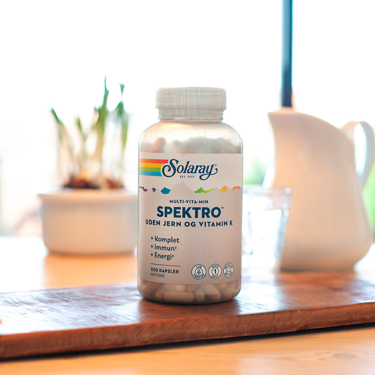 Solaray Spektro Multivitamin Uden Jern Og Vitamin K. | 300 kapsler fra Solaray på Mecindo.dk