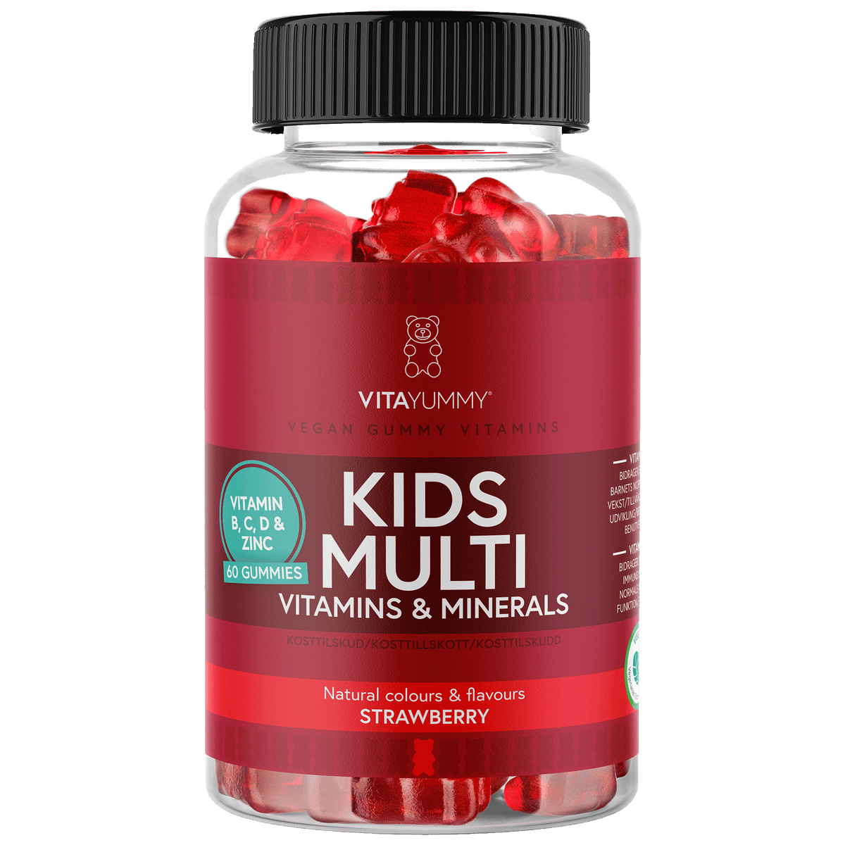 VitaYummy Kids Multi Strawberry | 60 stk