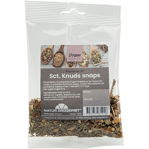 Natur-Drogeriet Sct. Knuds Snaps Krydderiblanding | 20 gr fra Natur-Drogeriet på Mecindo.dk