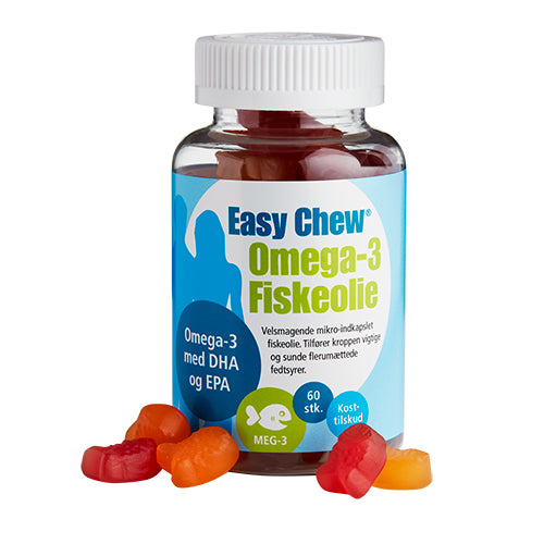 Easychew Omega-3 | 60 gummies fra EasyChew på Mecindo.dk