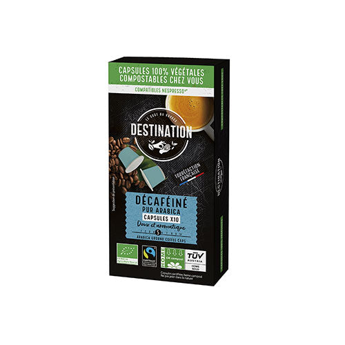 Økologiske Kaffekapsler Koffeinfri Arabica 100% Til Nespresso | 55 gr fra Destination på Mecindo.dk