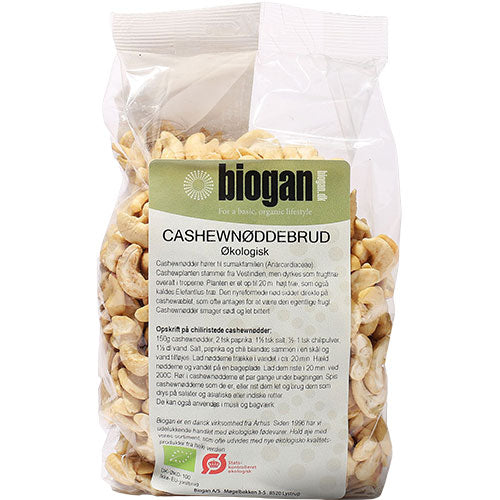 Biogan Cashewnødder I Brud Økologisk | 500 gr fra Biogan på Mecindo.dk