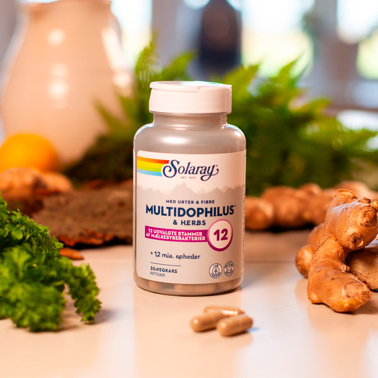 Solaray Multidophilus & Herbs | 30 kapsler fra Solaray på Mecindo.dk