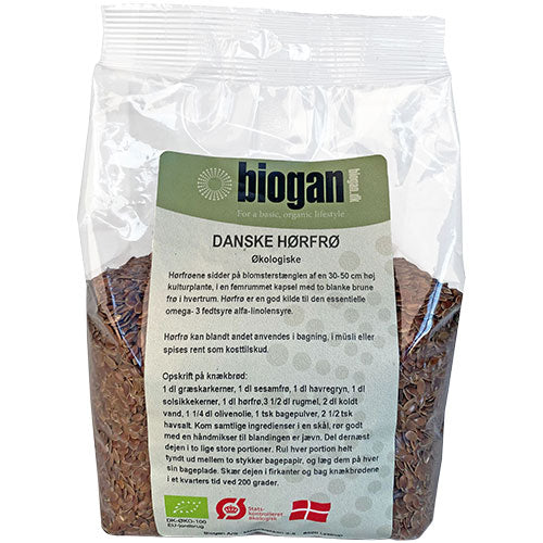 Biogan Økologiske Hørfrø | 500 gr fra Biogan på Mecindo.dk