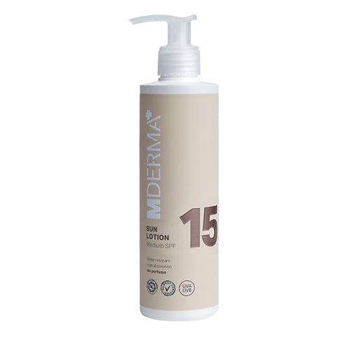 MDerma Sun Lotion Spf15 | 200 ml fra MDerma på Mecindo.dk