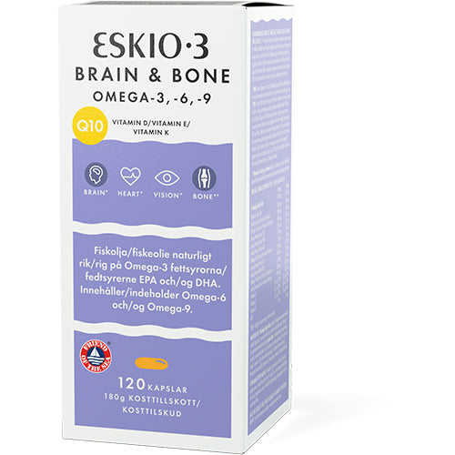 Eskio3 Brain & Bone Omega 3, 6, 9 | 120 kapsler fra Eskio3 på Mecindo.dk