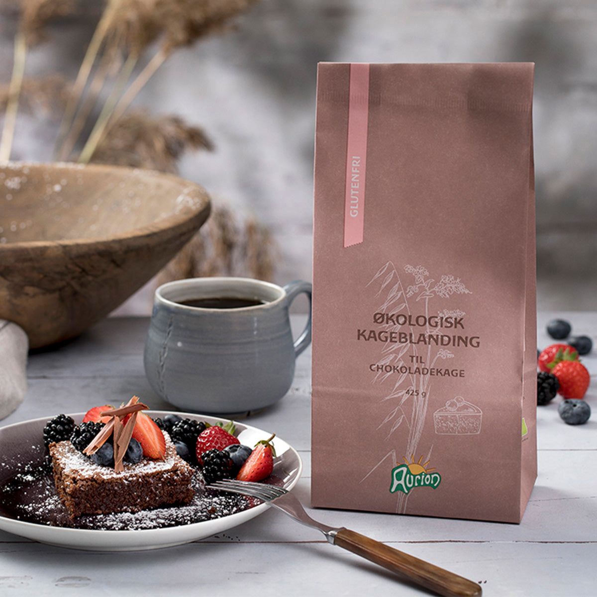 Aurion Chokoladekageblanding Økologisk | 425 gr fra Aurion på Mecindo.dk