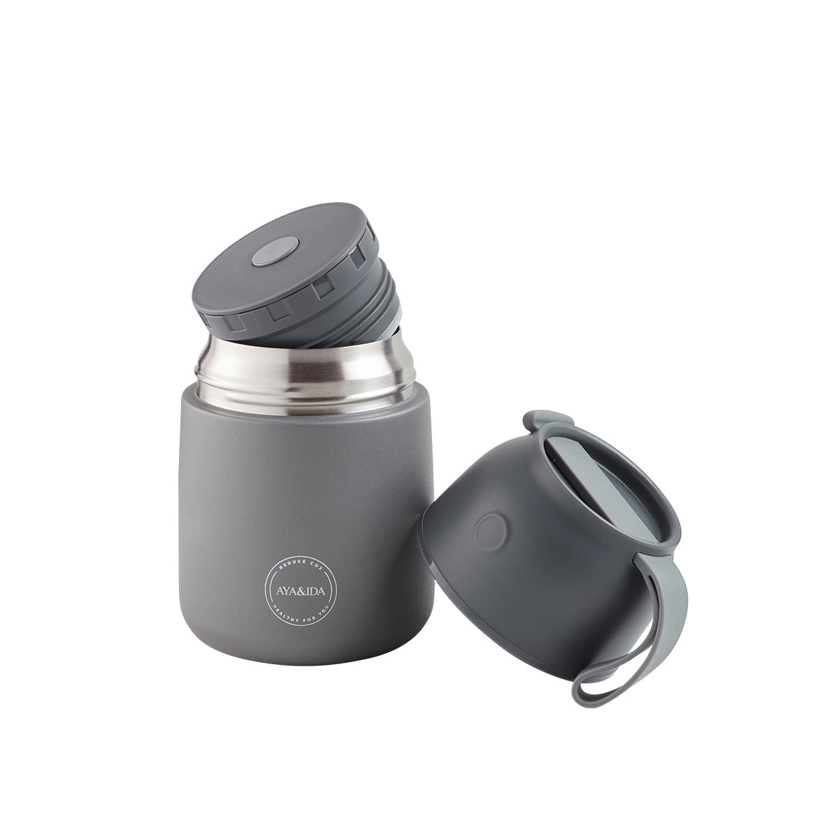 AYA&IDA Food'ie 500ml | Dark Grey fra AYA&IDA på Mecindo.dk