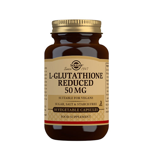 Solgar L-glutathione 50mg | 30 kapsler fra Solgar på Mecindo.dk