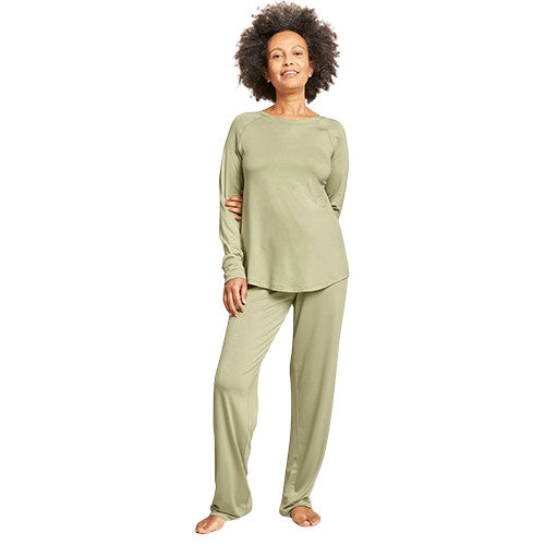 Boody Goodnight Raglan Sleep Top Sage | Str. L fra Boody på Mecindo.dk