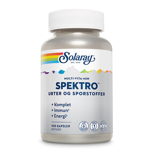 Solaray Spektro Multi-vitamin M. Jern Og K2 | 100 kapsler fra Solaray på Mecindo.dk