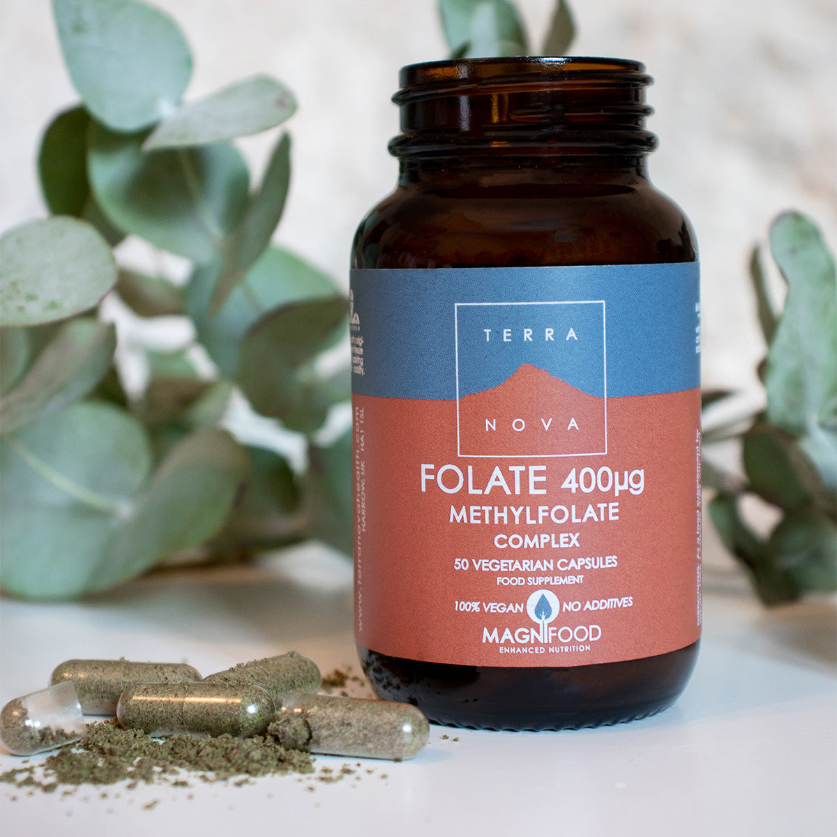 Terranova Folate 400µg | 50 kapsler fra Terranova på Mecindo.dk