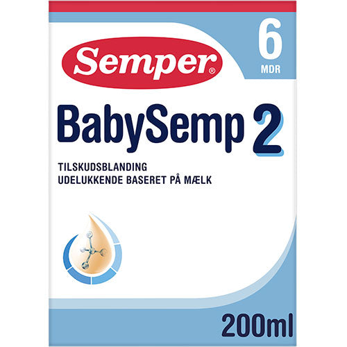 Semper Babysemp 2 Drikkeklar | 200 ml fra Semper på Mecindo.dk
